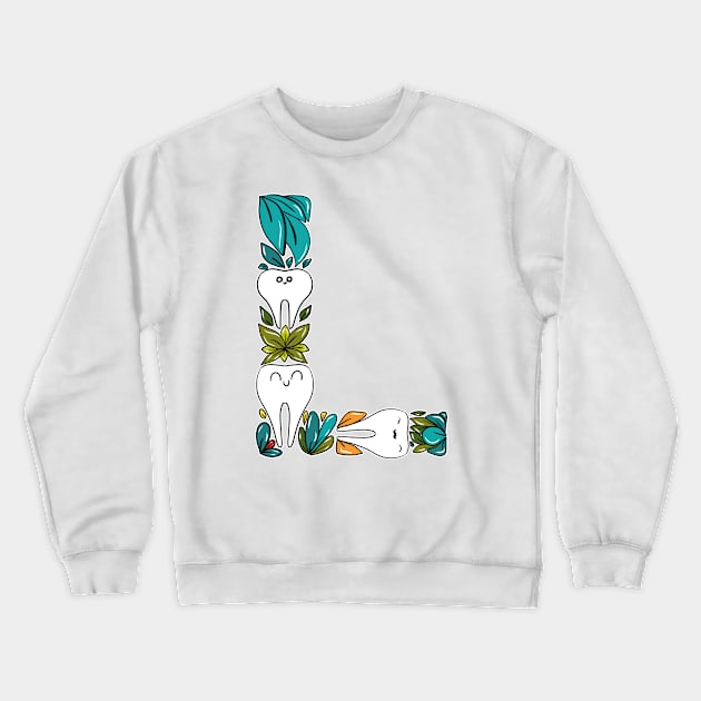 L Crewneck Sweatshirt by Happimola